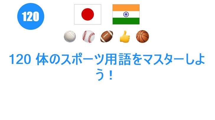 120 体のスポーツ用語をマスターしよう！